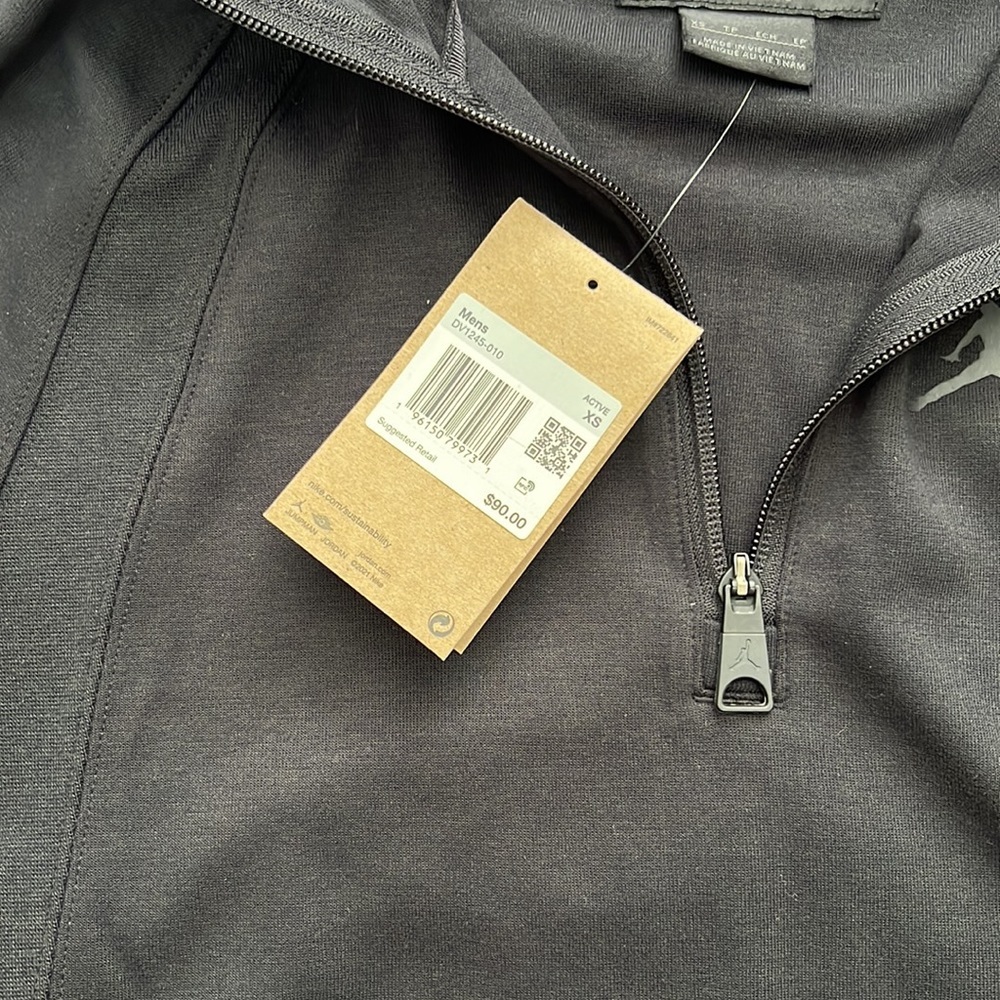 Jordan Men's Dri-FIT Sport Statement Air Fleece Pullover Hoodie-Black - Picture 5 of 9